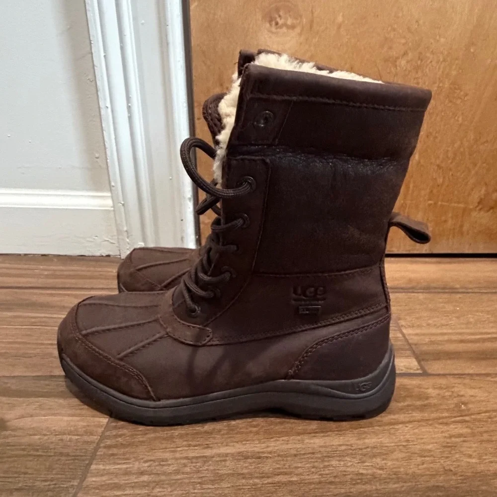 UGG Adirondack III Waterproof Stout Brown Leather Winter Boots Women 6.5
